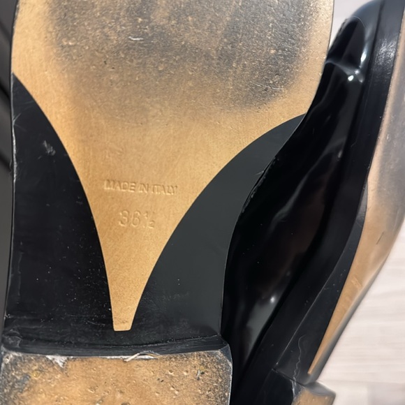 Chanel Shiny Calfskin Logo Loafers - Picture 7 of 9